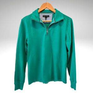 BANANA REPUBLIC Teal Long Sleeve 1/4 Zip Pullover Sweater Men's Size Small